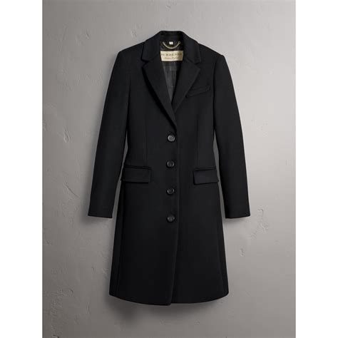 burberry black label duffle coat|Burberry wool cashmere tailored coat.